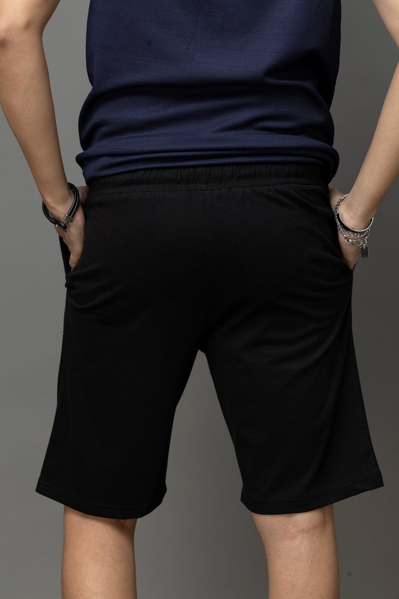 Go Devil Printed Black Shorts For Men - Image 3